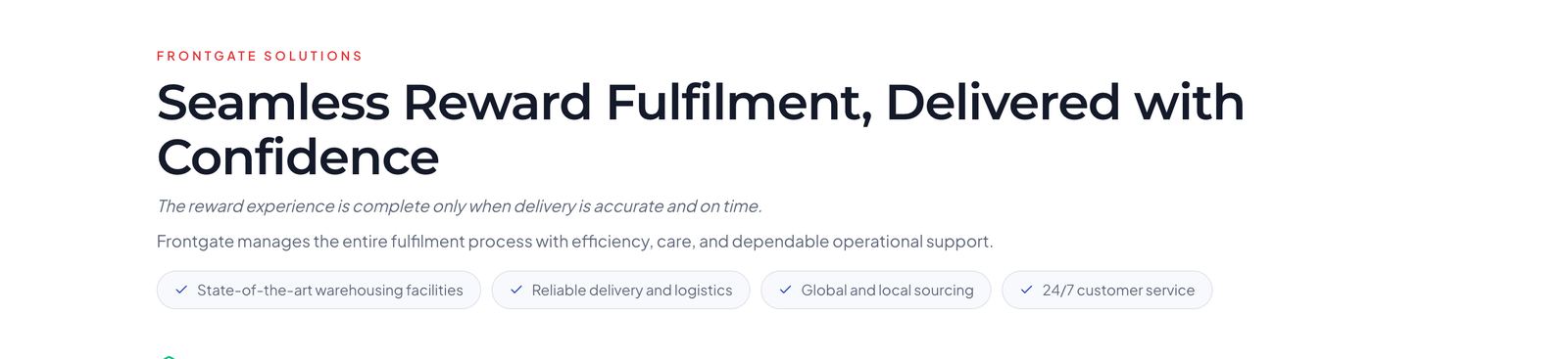 The Rewards Fulfilment page (part 2)