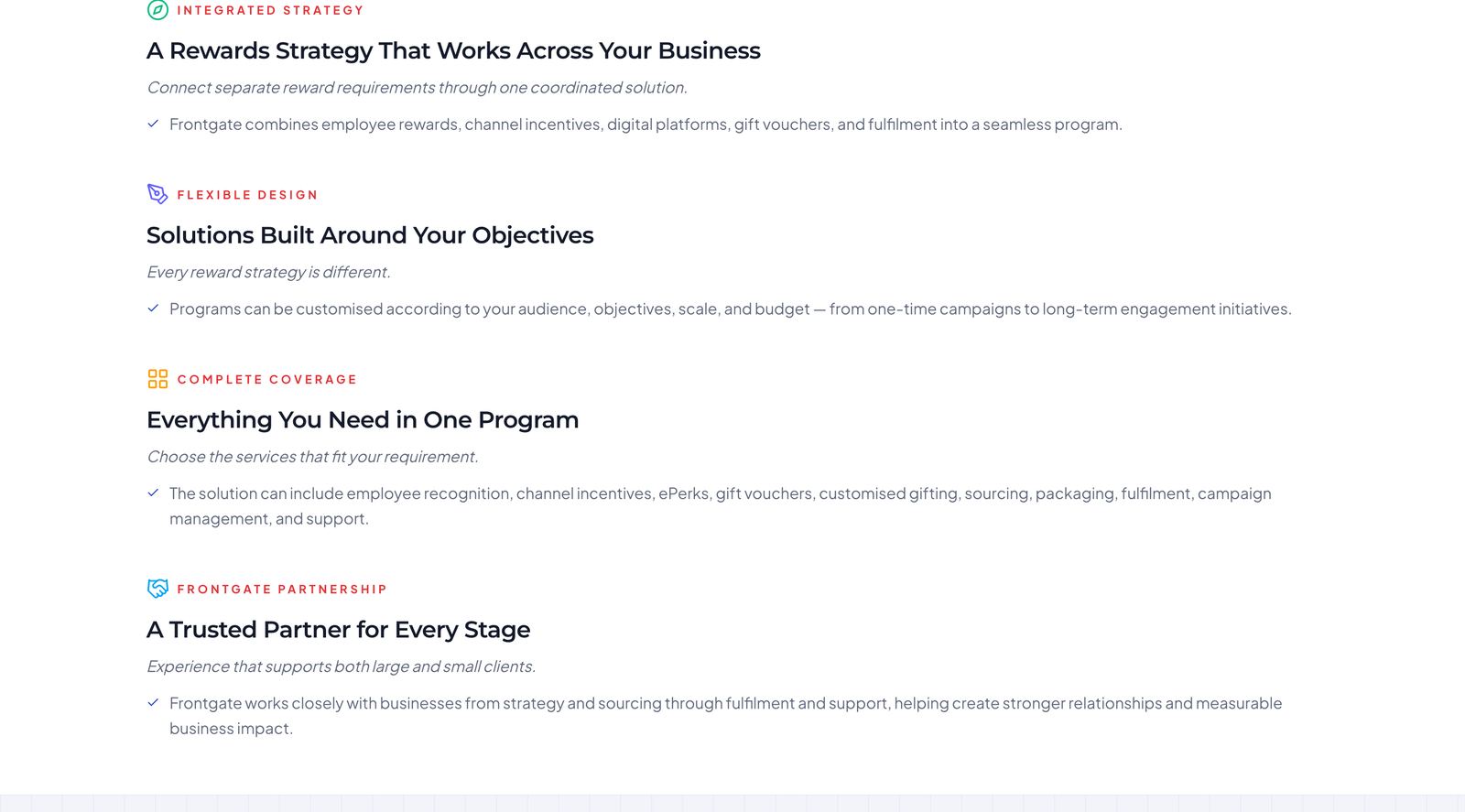 The Customised Reward Programs page (part 3)