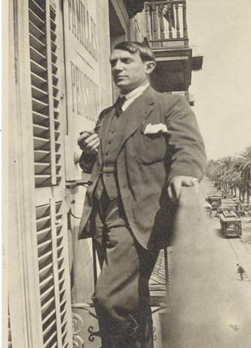 Picasso on a balcony